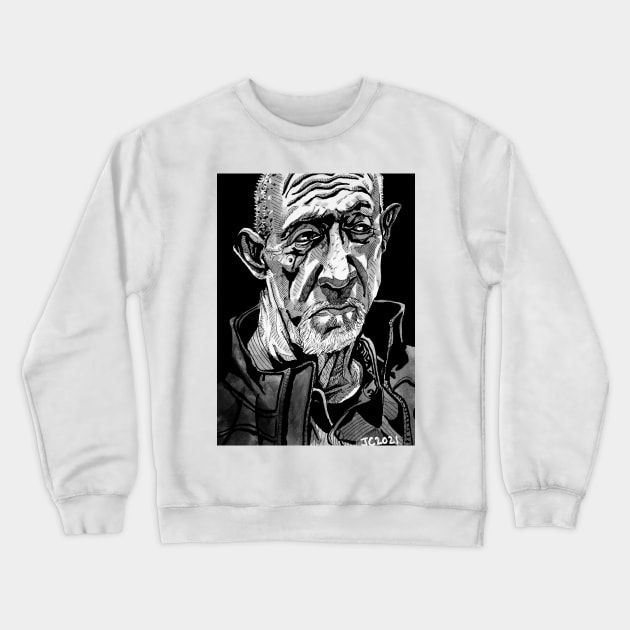 Mike Ehrmantraut "No Half Measures" portrait (original) Crewneck Sweatshirt by StagArtStudios